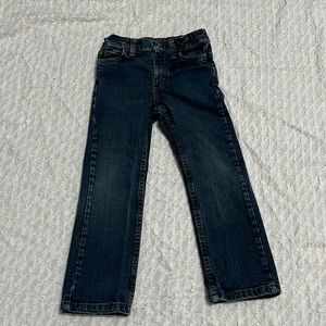 Boys Wrangler, size 5 regular dark wash jeans with adjustable waist